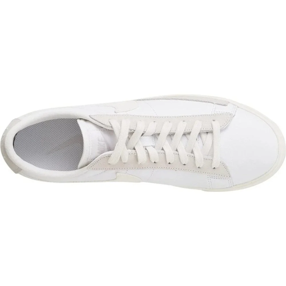 Nike Blazer Low Leather Men's Size 7.5 White/Sail-Platinum Tint Shoes CW7585 100